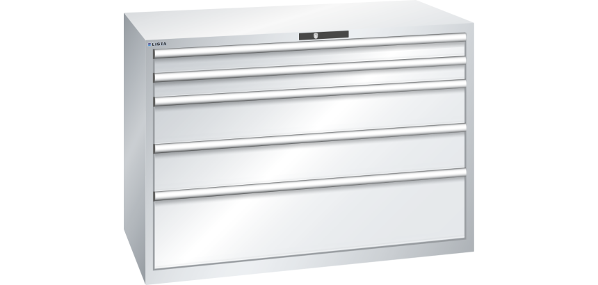Armoire à tiroirs Lista 78 x 36E  H 100 x L 143,1 x P 72,5 cm 5 tiroirs Key Lock