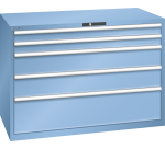 Armoire à tiroirs Lista 78 x 36E  H 100 x L 143,1 x P 72,5 cm 5 tiroirs Key Lock