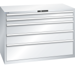 Armoire à tiroirs Lista 78 x 36E  H 100 x L 143,1 x P 72,5 cm 5 tiroirs Key Lock