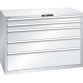 LISTA - Armoire à tiroirs 78x36E (LxPxH) 1431x725x1000mm 5 tiroirs (2x100/2x200/1x300) 200kg KEY Lock Gris clair RAL 7035