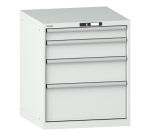 Armoire à tiroirs Lista 36 x 36E  H 85  x L 71,7 x P 72,5 cm 4 tiroirs Key Lock