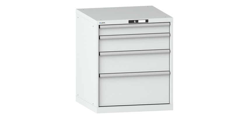 Armoire à tiroirs Lista 36 x 36E  H 85  x L 71,7 x P 72,5 cm 4 tiroirs Key Lock