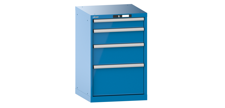 Armoire à tiroirs Lista 27x27E H 85 x L 56,4 x P 57,2 cm avec plusieurs tiroirs Key Lock