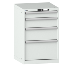 Armoire à tiroirs Lista 27x27E H 85 x L 56,4 x P 57,2 cm avec plusieurs tiroirs Key Lock