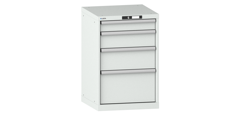 Armoire à tiroirs Lista 27x27E H 85 x L 56,4 x P 57,2 cm avec plusieurs tiroirs Key Lock