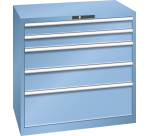 Armoire à tiroirs Lista 54 x 36E  H 100 x L 102,3 x P 72,5 cm 5 tiroirs Key Lock