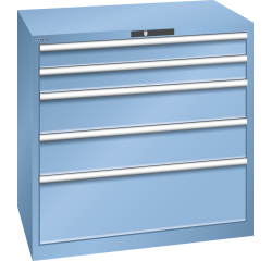 Armoire à tiroirs Lista 54 x 36E  H 100 x L 102,3 x P 72,5 cm 5 tiroirs Key Lock