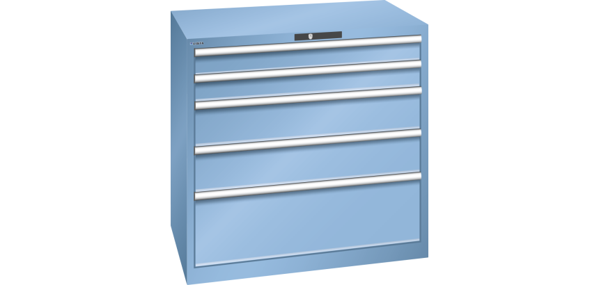 Armoire à tiroirs Lista 54 x 36E  H 100 x L 102,3 x P 72,5 cm 5 tiroirs Key Lock