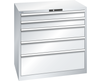 LISTA - Armoire à tiroirs (HxLxP) 100 x 102,3 x 72,5 cm KEY Lock R7035