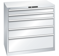 Armoire à tiroirs Lista 54 x 36E  H 100 x L 102,3 x P 72,5 cm 5 tiroirs Key Lock