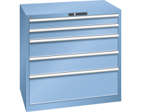 LISTA - Armoire à tiroirs (HxLxP) 100 x 102,3 x 72,5cm KEY Lock R5012