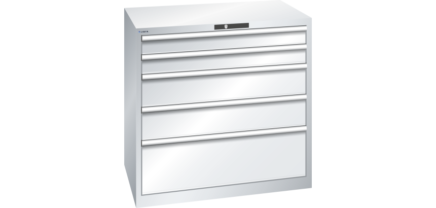 Armoire à tiroirs Lista 54 x 36E  H 100 x L 102,3 x P 72,5 cm 5 tiroirs Key Lock