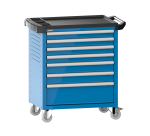 LISTA - Chariot d'atelier H 94,5 x L 83,3 x P 52,5, revêtement plastique antidérapant, 7 tiroirs