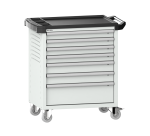 LISTA - Chariot d'atelier H 94,5 x L 83,3 x P 52,5, revêtement plastique antidérapant, 7 tiroirs