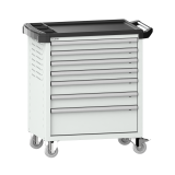 LISTA - Chariot d'atelier H 94,5 x L 83,3 x P 52,5, revêtement plastique antidérapant, 7 tiroirs