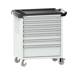 LISTA - Chariot d'atelier H 94,5 x L 83,3 x P 52,5, revêtement plastique antidérapant, 7 tiroirs