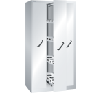 Armoire à 3 extensions verticales avec 4 étagères amovibles H 195 x L 100 x P 69,5 cm gris RAL 7035