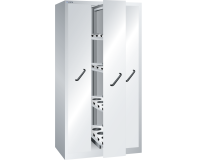 Armoire à 3 extensions verticales avec 4 étagères amovibles H 195 x L 100 x P 69,5 cm gris RAL 7035