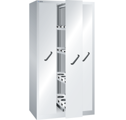 Armoire à 3 extensions verticales avec 4 étagères amovibles H 195 x L 100 x P 69,5 cm gris RAL 7035