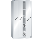 Armoire à 4 extensions verticales avec 4 étagères Lista H 195 x L 100 x P 69,5 cm gris RAL 7035