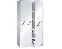 Armoire à 4 extensions verticales avec 4 étagères Lista H 195 x L 100 x P 69,5 cm gris RAL 7035