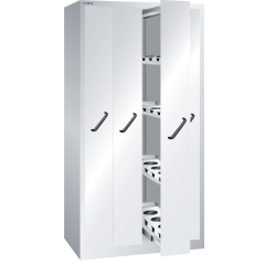 Armoire à 4 extensions verticales avec 4 étagères Lista H 195 x L 100 x P 69,5 cm gris RAL 7035