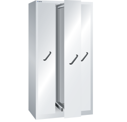 Armoire à 3 extensions verticales Lista H 195 x L 100 x P 69,5 cm gris RAL 7035