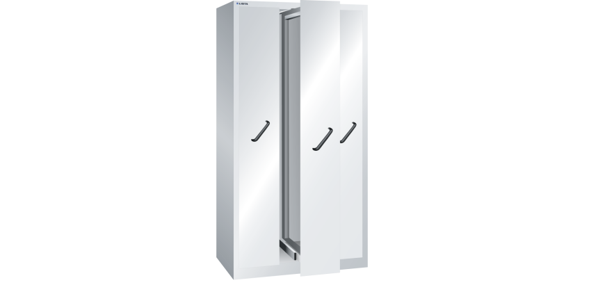 Armoire à 3 extensions verticales Lista H 195 x L 100 x P 69,5 cm gris RAL 7035