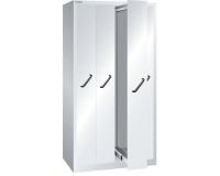 Armoire à 4 extensions verticales Lista H 195 x L 100 x P 69,5 cm gris RAL 7035