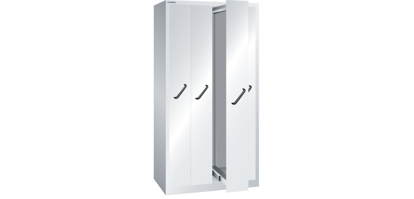 Armoire à 4 extensions verticales Lista H 195 x L 100 x P 69,5 cm gris RAL 7035