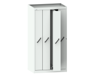 Armoire à 4 extensions verticales avec parois perforées Lista H 195 x L 100 x P 69,5 cm gris RAL 7035