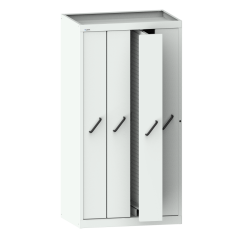 Armoire à 4 extensions verticales avec parois perforées Lista H 195 x L 100 x P 69,5 cm gris RAL 7035