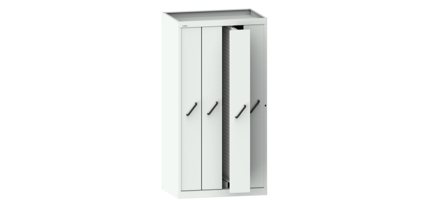 Armoire à 4 extensions verticales avec parois perforées Lista H 195 x L 100 x P 69,5 cm gris RAL 7035