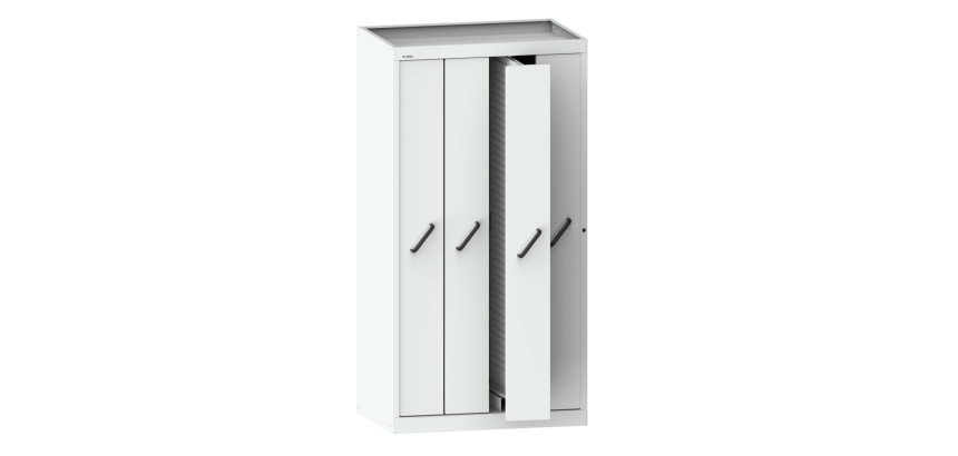 Armoire à 4 extensions verticales avec parois perforées Lista H 195 x L 100 x P 69,5 cm gris RAL 7035