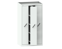 Armoire à 3 extensions verticales avec 4 étagères amovibles H 195 x L 100 x P 69,5 cm gris RAL 7035