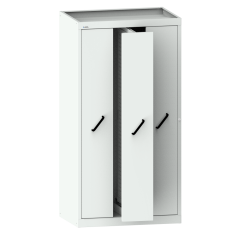 Armoire à 3 extensions verticales avec parois perforées H 195 x L 100 x P 69,5 cm gris RAL 7035