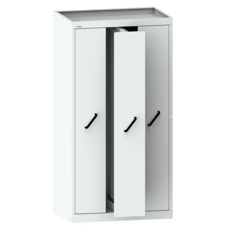 LISTA - Armoire à extension verticale avec panneaux de façades (LxPxH) 1000x695x1950mm 3 extensions avec paroi arrière perforée Gris clair RAL 7035
