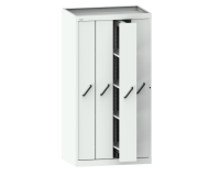 Armoire à 4 extensions verticales avec 4 étagères amovibles Lista H 195 x L 100 x P 69,5 cm gris RAL 7035