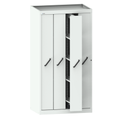 Armoire à 4 extensions verticales avec 4 étagères amovibles Lista H 195 x L 100 x P 69,5 cm gris RAL 7035