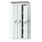 LISTA - Armoire à extension verticale avec panneaux de façades (LxPxH) 1000x695x1950mm 4 extensions avec 4 rayons amovibles par extension Gris clair RAL 7035
