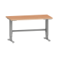 LISTA - Poste de travail Duo Pro (LxPxH) 1530x800x750-1250mm pour profondeur de module 725mm réglage électrique de la hauteur type Euro (CH/D/F) Multiplex Silver métallique RAL 9006-M
