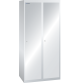 LISTA - Armoire-vestiaire (LxPxH) 800x500x1700mm 2 compartiments sans infrastructure, porte lisse, KEY Lock Gris clair RAL 7035