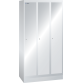 LISTA - Armoire-vestiaire (LxPxH) 900x500x1800mm 3 compartiments avec socle, porte lisse, KEY Lock Gris clair RAL 7035