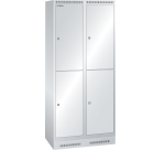 Armoire-vestiaire Lista 2 niveaux - L 40 cm par compartiment - Gris clair RAL 7035
