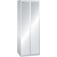 LISTA - Armoire-vestiaire (LxPxH) 600x500x1700mm 2 compartiments sans infrastructure, porte perforée, KEY Lock Gris clair RAL 7035
