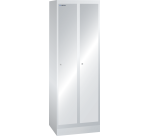Armoire-vestiaire Lista 1 porte battante pour 1 compartiment de L 30 cm - Gris clair RAL 7035