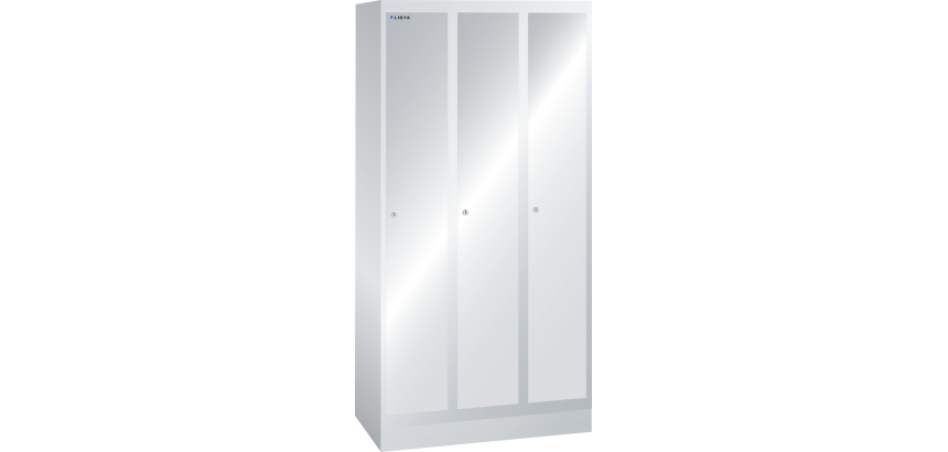 LISTA - Armoire-vestiaire (HxLxP) 180 x 90 x 50cm 3 compartiments R7035