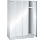 Armoire-vestiaire Lista 1 porte battante pour 1 compartiment de L 30 cm - Gris clair RAL 7035