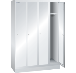 Armoire-vestiaire Lista 1 porte battante pour 1 compartiment de L 30 cm - Gris clair RAL 7035