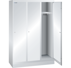 Armoire-vestiaire Lista 1 porte battante pour 1 compartiment de L 40 cm - Gris clair RAL 7035